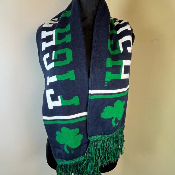 UNIVERSITY OF NOTRE DAME Fighting Irish Embroidered Winter SCARF NEW - Picture 1 of 5